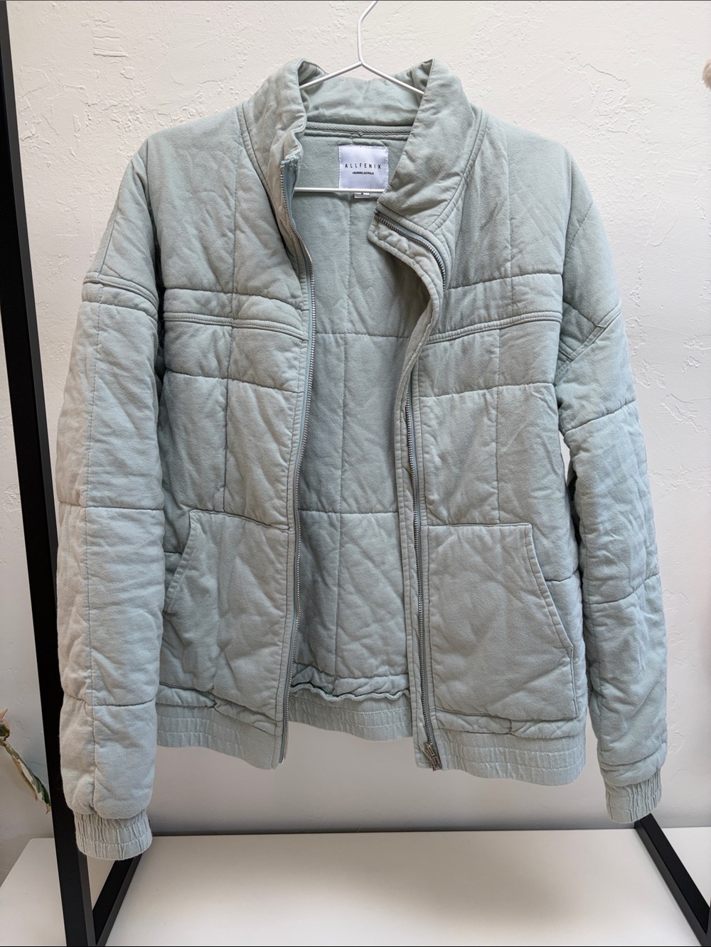 ALLFENIX Quilted 100% Cotton Jacket in Sage Green